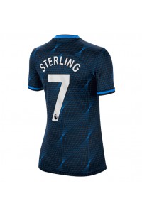 Chelsea Raheem Sterling #7 Fotballdrakt Borte Klær Dame 2023-24 Korte ermer